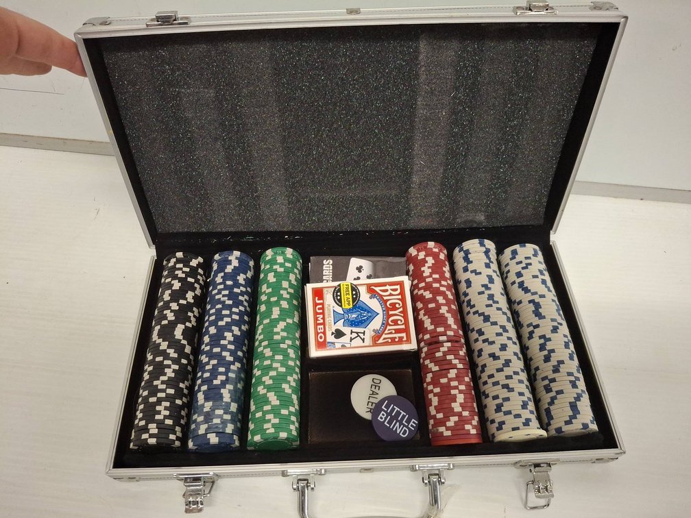Poker Chip Set in Aluminum Storage Case