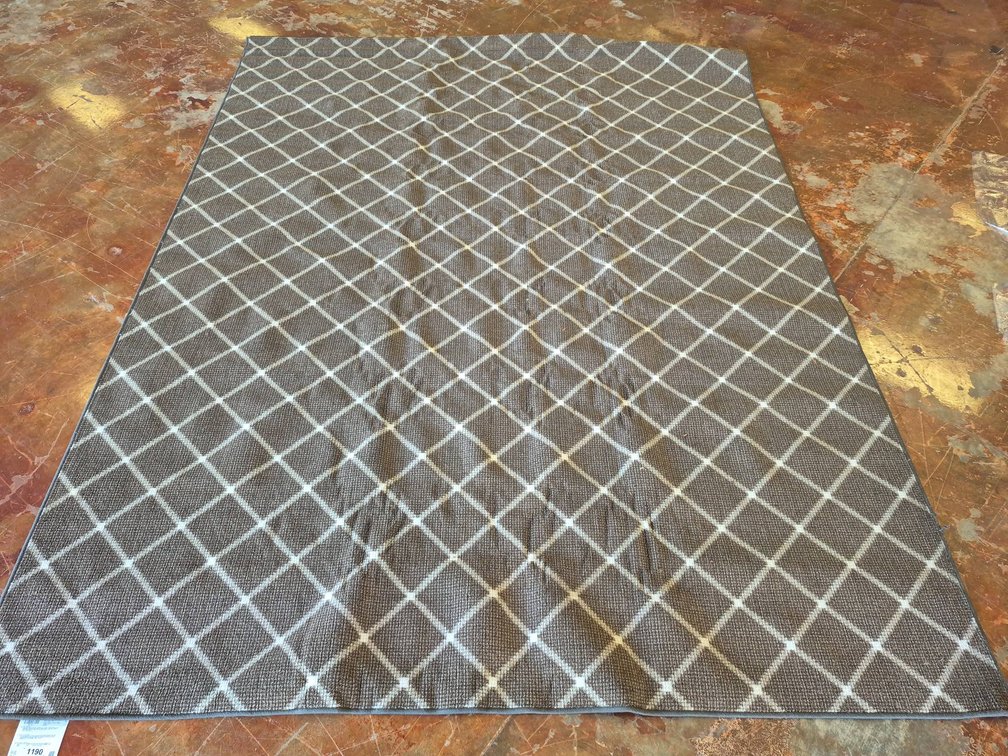 Mohawk Home Area Rug 5x7 Neutral Plaid Brand New