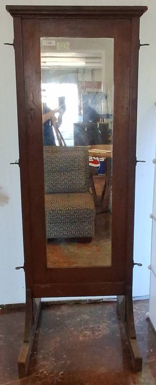 Oak Pier Mirror by T. Sheldon & Co. 26x75 in.