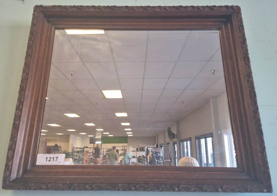 Ornate Wood Framed Mirror 24x20 Inches