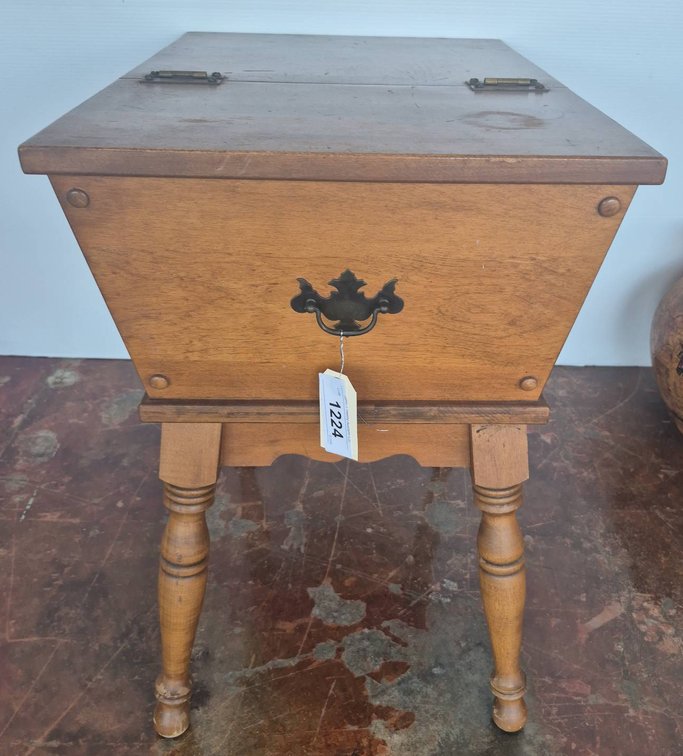 Wooden Storage Chest on Legs 15x22x22 Inches