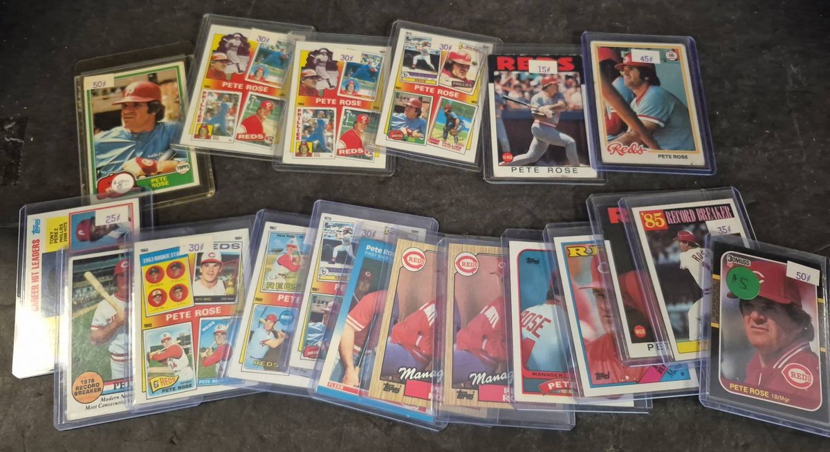 Pete Rose Baseball Cards Assorted Lot