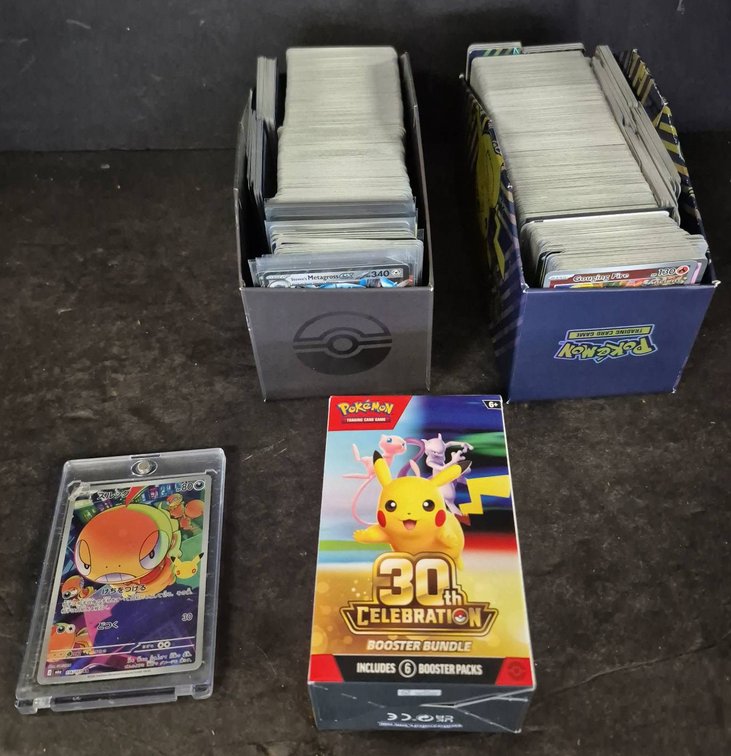 Open Pokémon With Loose Card Lot and 30th Celebration Bundle Box