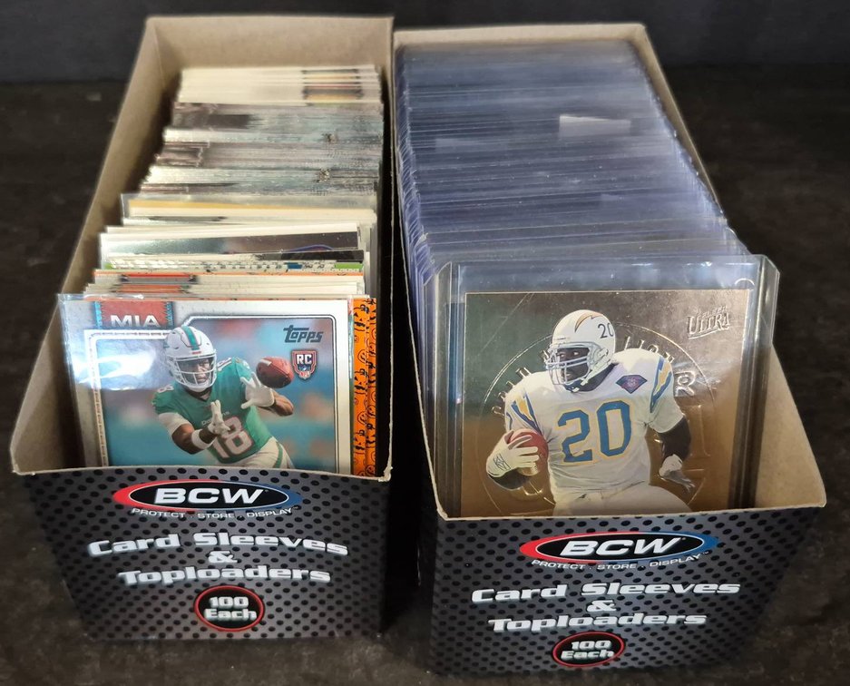 Large Assorted Football Trading Card Collection