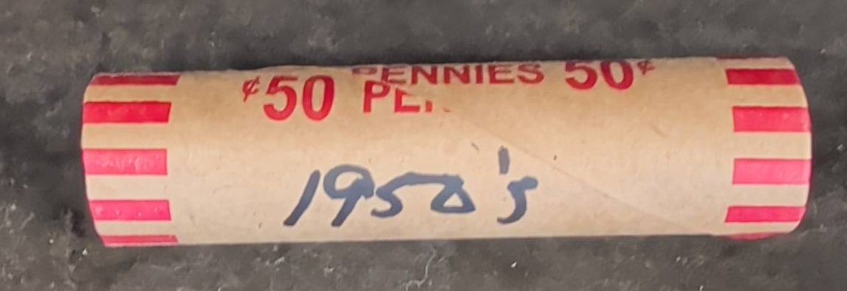 1950s Wheat Cent Roll Paper Wrapped