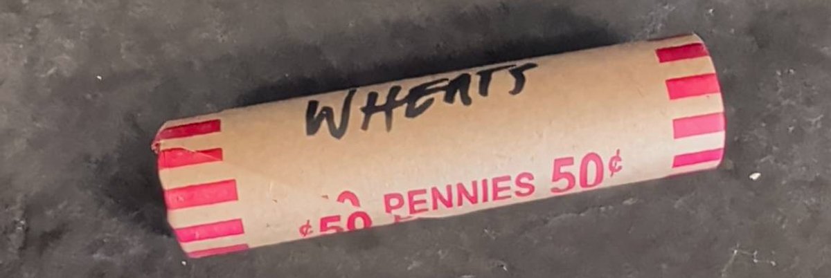 Unopened Roll of Wheat Pennies 50 Coins