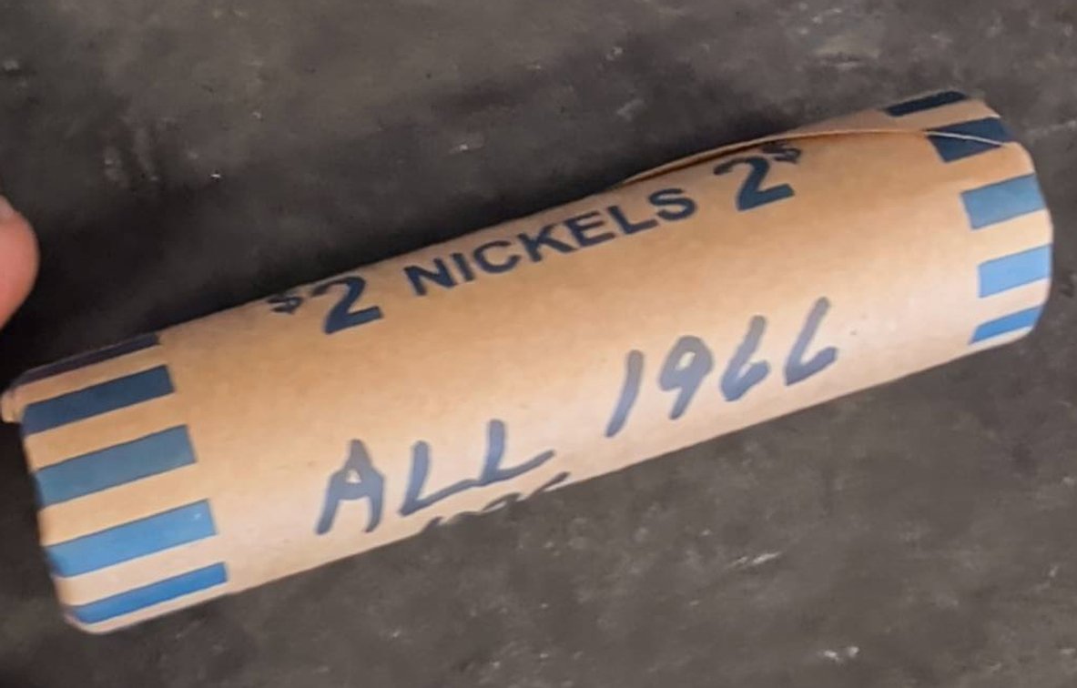 Full Roll 1966 Jefferson Nickels $2 Face