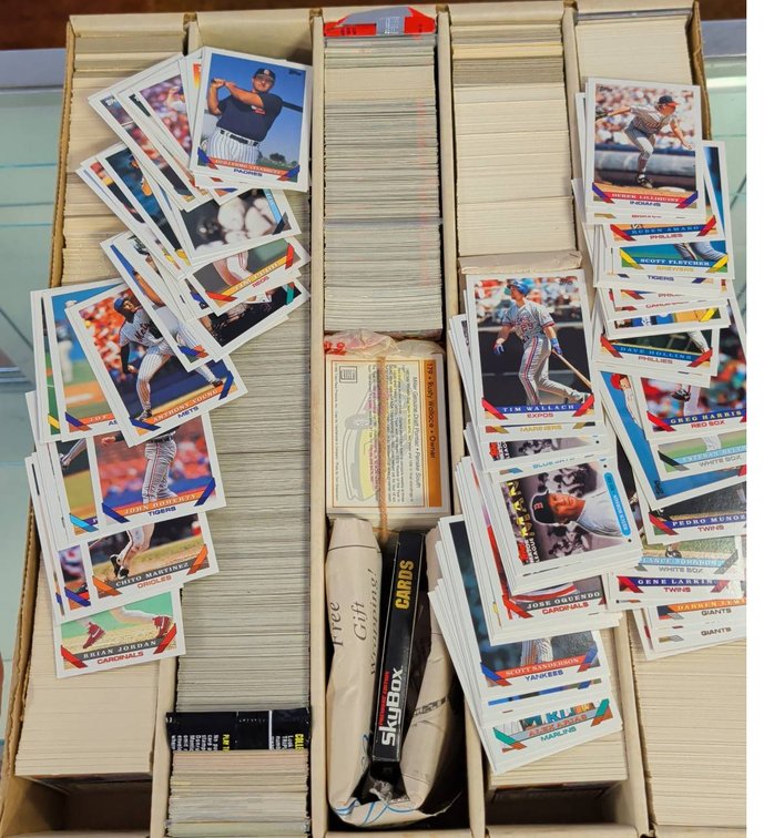 Baseball Trading Card Collection in Box
