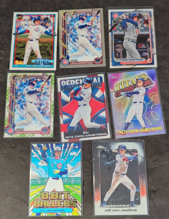 8 Pete Crow-Armstrong Chicago Cubs Cards