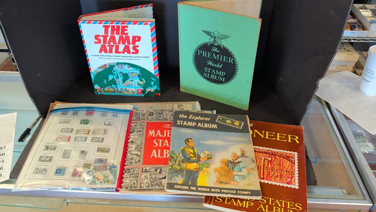 Stamp Albums Lot with The Stamp Atlas Books