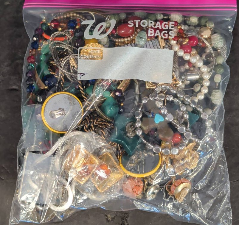 Costume Jewelry and Beads Bag Lot
