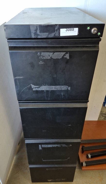 Black 4-Drawer Metal Filing Cabinet