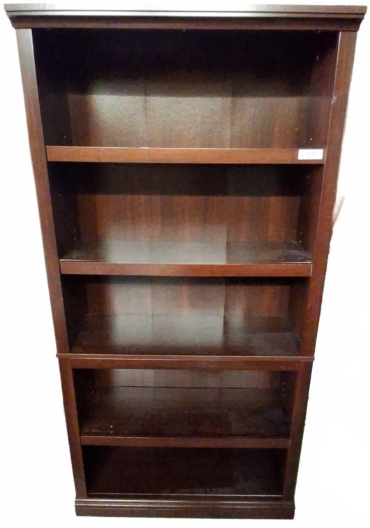 Dark Wood Bookshelf 35x12x70 with 4 Shelves