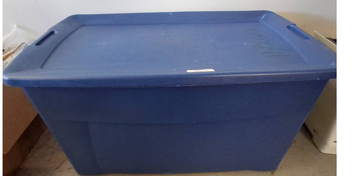Large Blue Bin With Assorted Swimwear