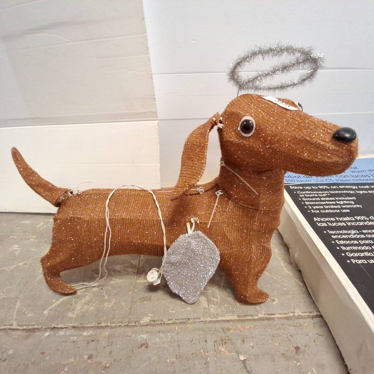 30" Lighted Dachshund Angel Holiday Decoration