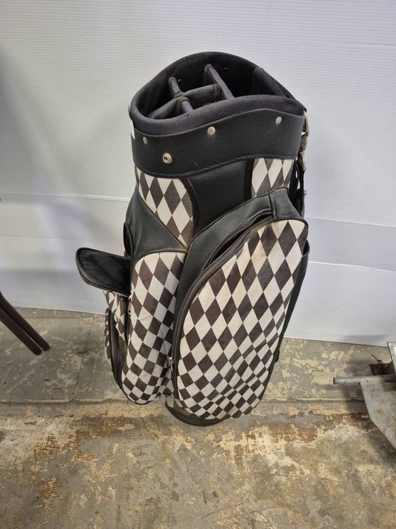 Belding Black & White Diamond Golf Bag
