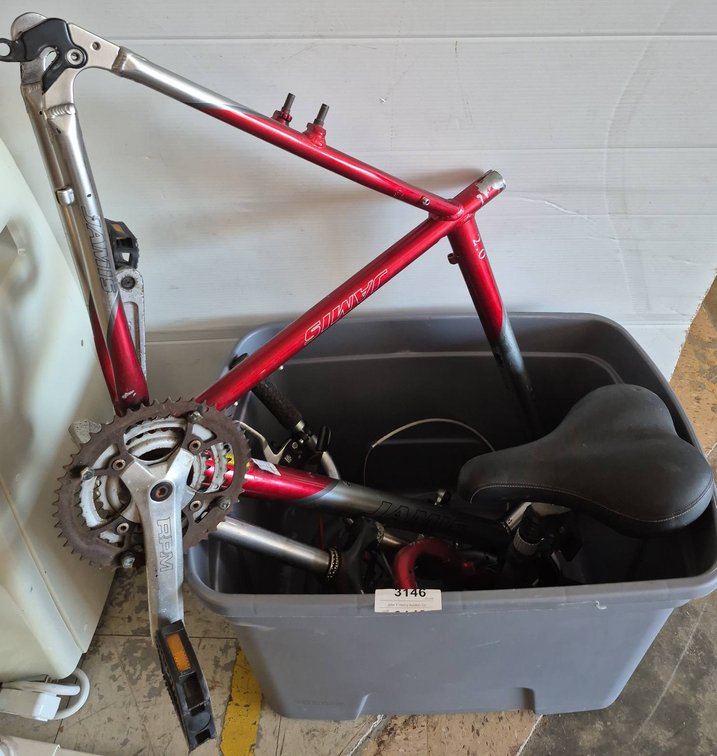 Jamis Aluminum Bike Frame And Parts Lot