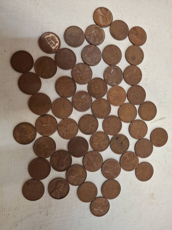 48 US Lincoln Wheat Pennies