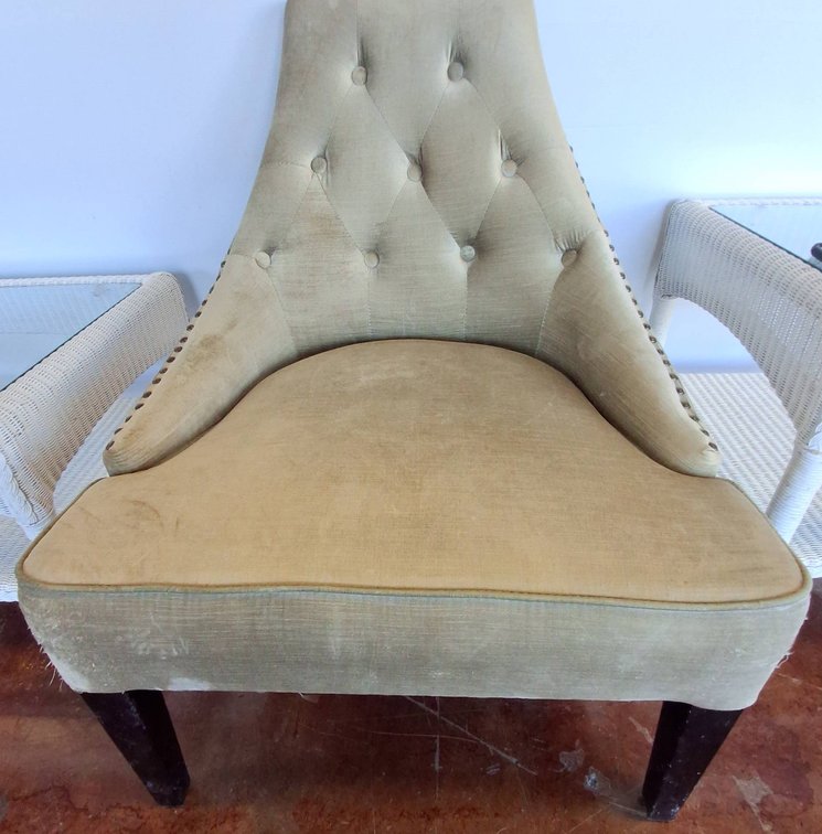 Upholstered High Back Accent Chair