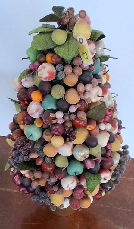 Artificial Fruit Topiary With Gold Base