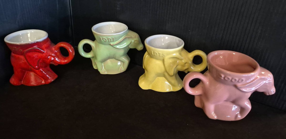 4 Frankoma Political Mugs
