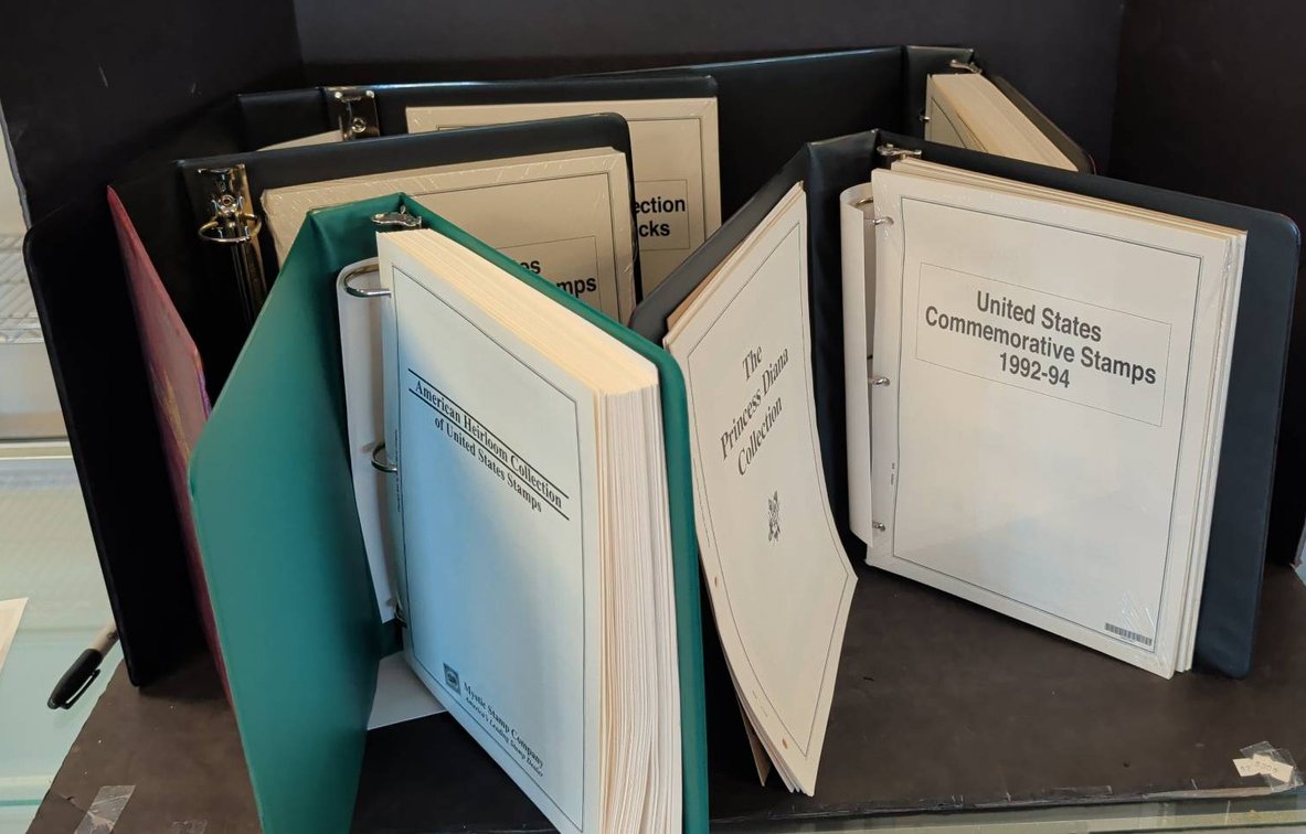 6 US Stamp Albums with Binders