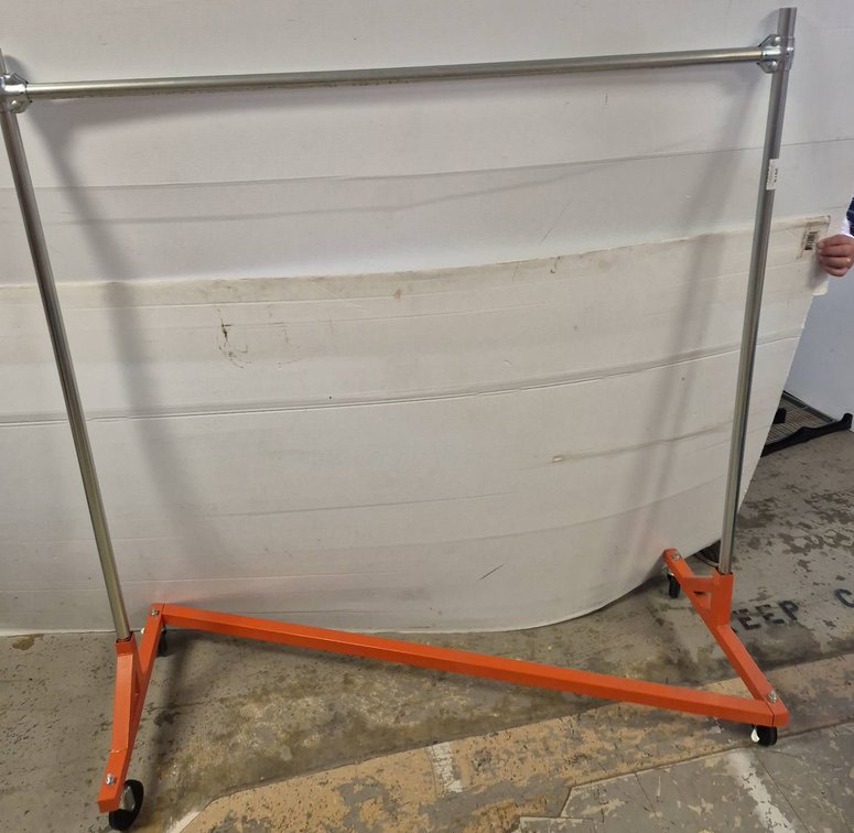 Metal Rolling Clothing Rack 64x24x68 Inch