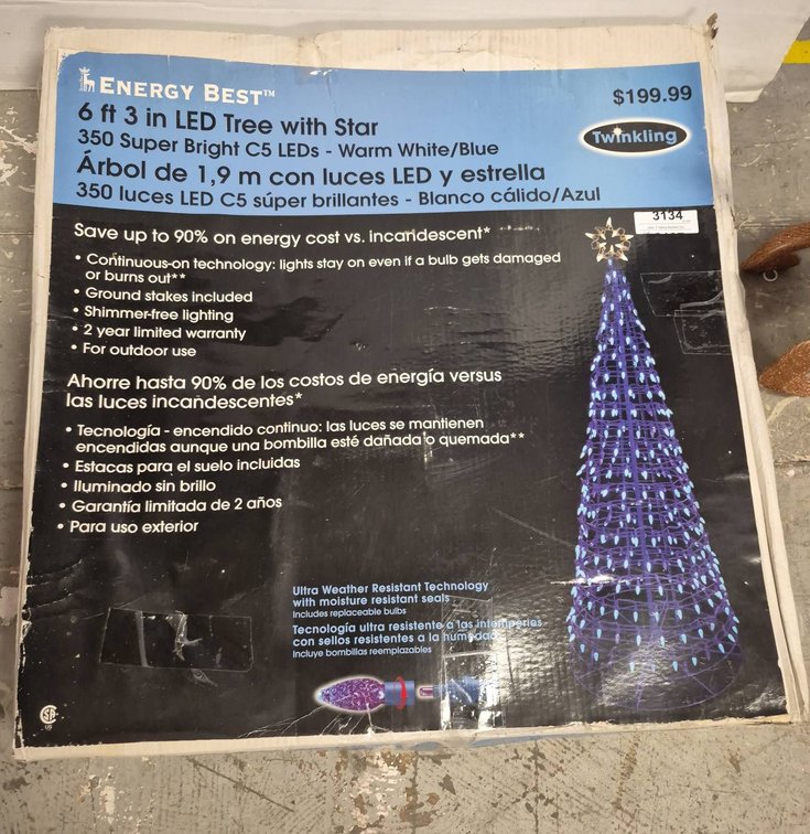 Santa's Best 6.3 ft LED Tree w/ Star Topper