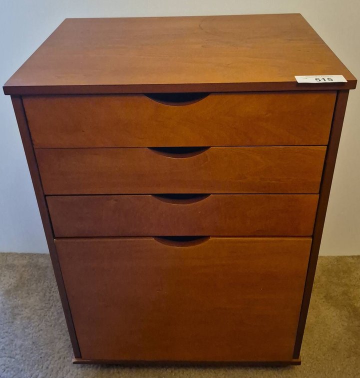 Wooden Three-Drawer File Cabinet