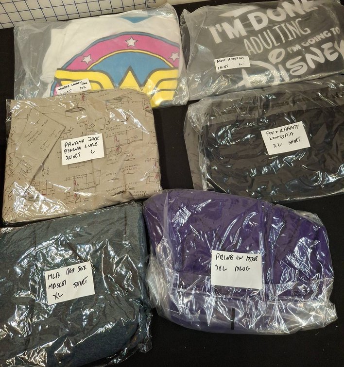 6 Assorted Themed T-Shirts & Shirts