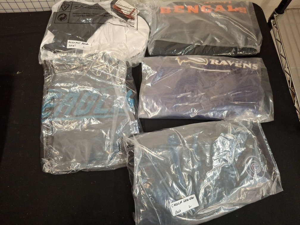 5 NFL/College Shirts Polos Size Large
