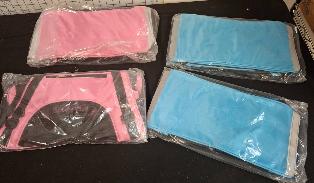 Sweetude 4 Pc Cat Carrier Set Rose Red Blue