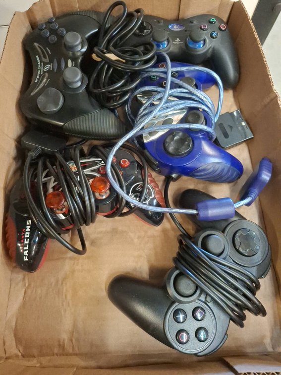 Wired Video Game Controllers Box Lot