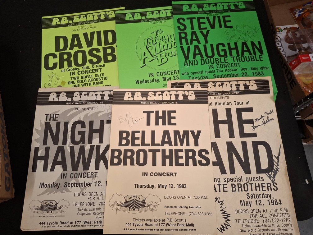 Signed Concert Posters Collection P.B. Scott's
