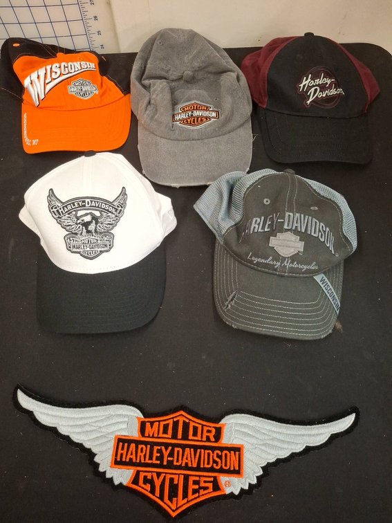Harley-Davidson Cap Lot with Patch, Wisconsin