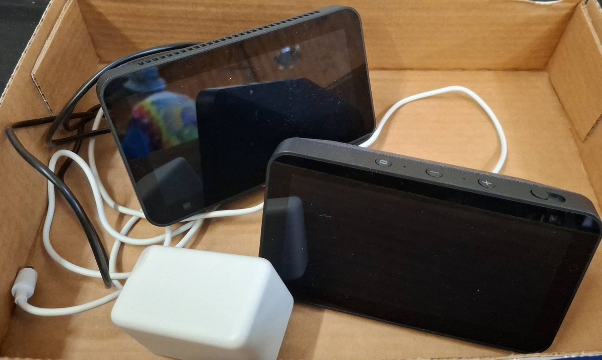 2 Amazon Echo Show Devices with Power Cords