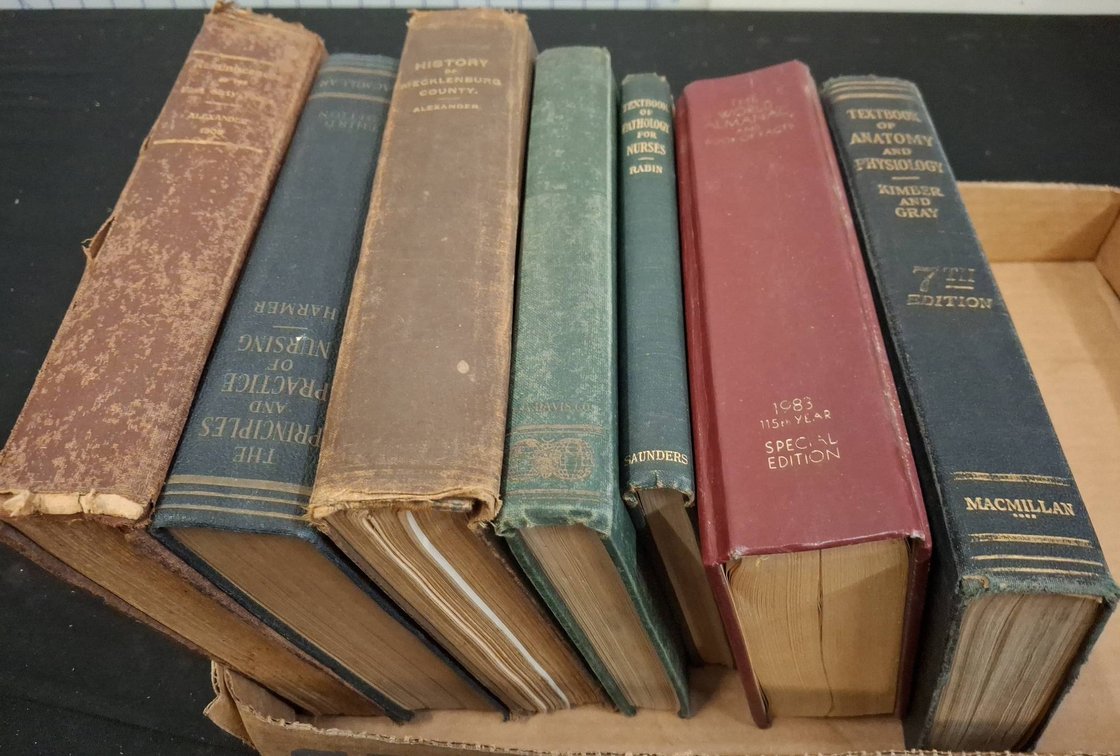 7 Vintage Medical and Reference Books