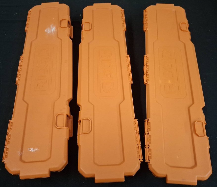 3 RIDGID Orange Plastic Tool Cases