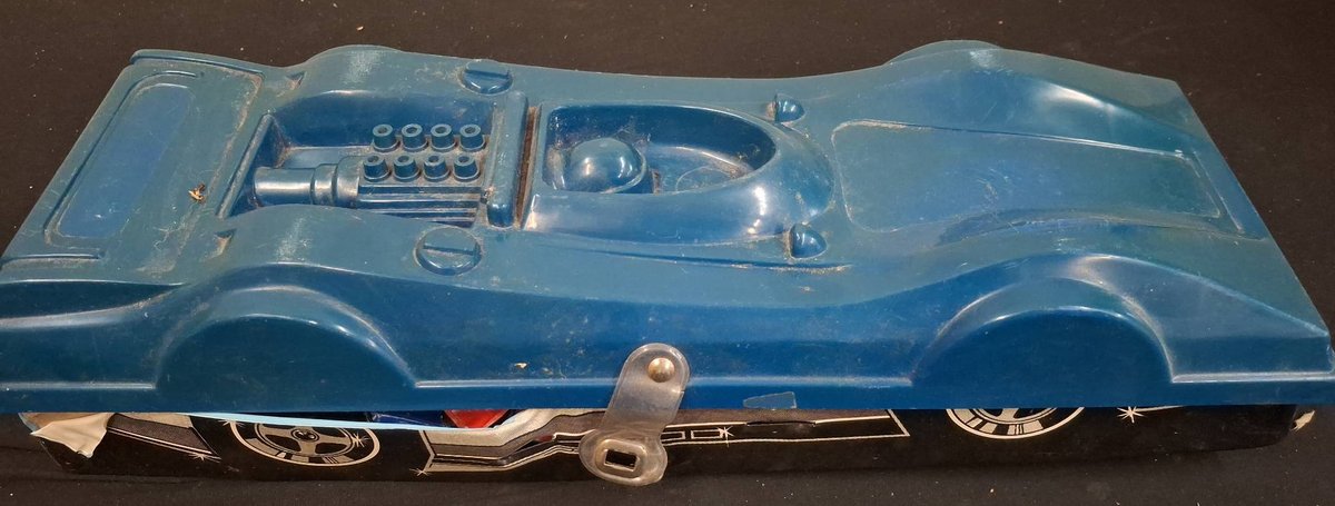 Large Blue Plastic Car With Toy Cars Assortment