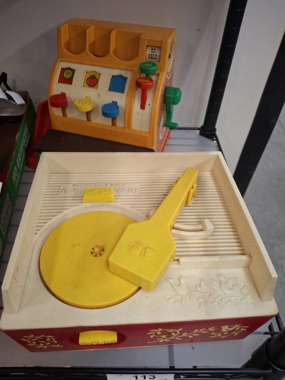 Fisher Price Toy Record Player & Cash Register