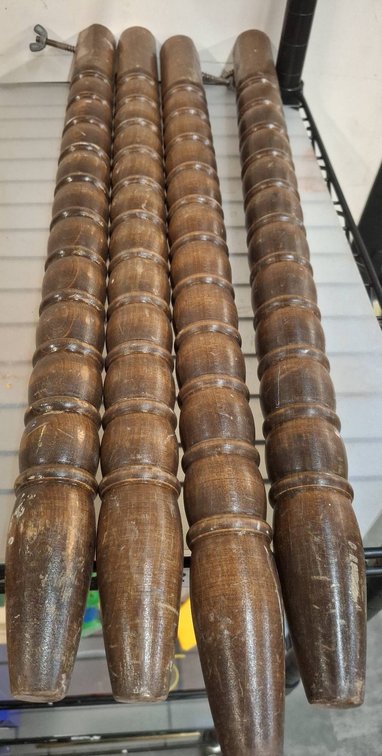 4 Small Wooden Table Legs