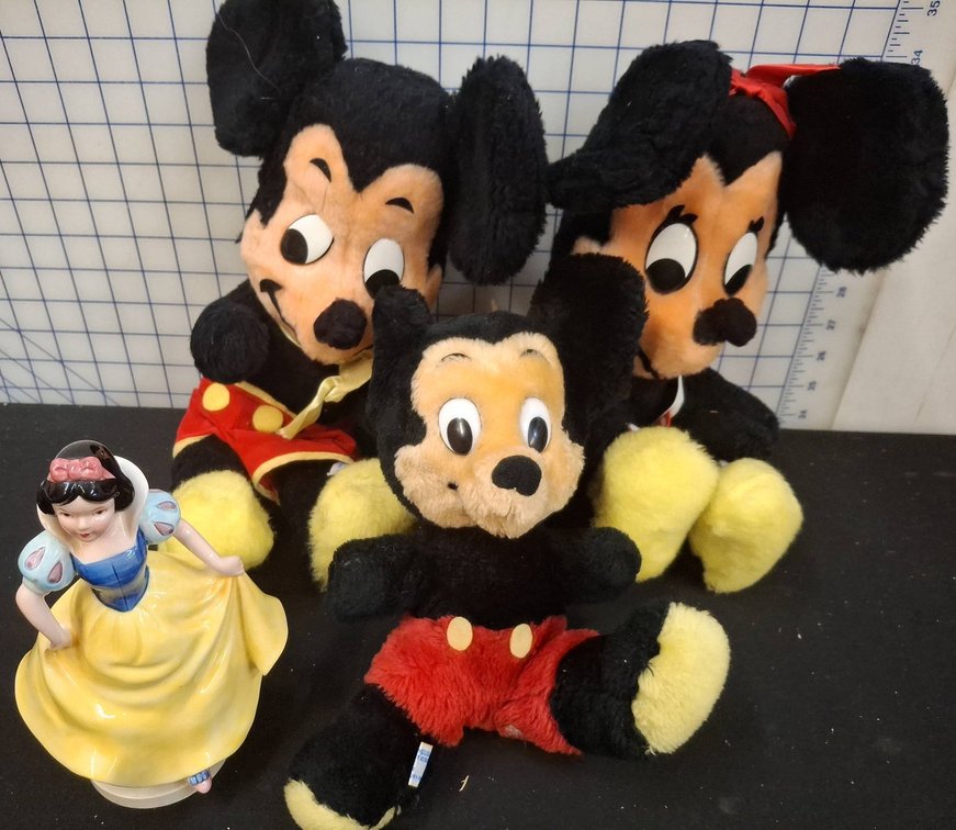 Disney Plush Mickey & Minnie with Snow White