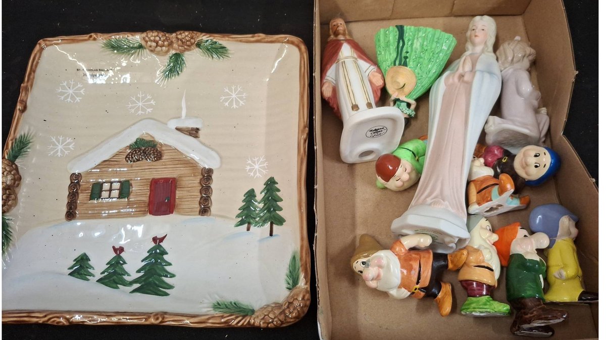 St. Nicholas Square Plate & Assorted Figurines