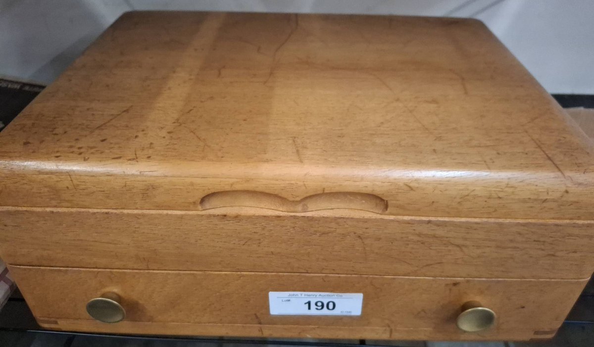 1881 Rogers Silverware Wooden Chest Box