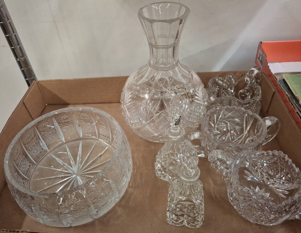 Bohemia Crystal Cut Glassware Assorted Lot