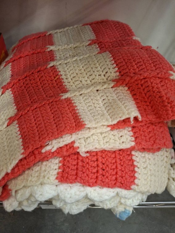 Two Handmade Crochet Blankets