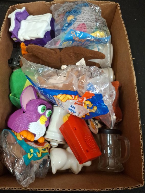 Toys, Glassware, Ceramics
