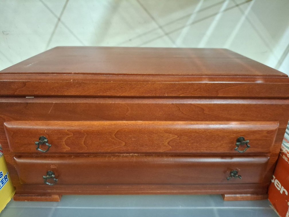 Eureka Wood Jewelry Chest 3-Drawer USA Made