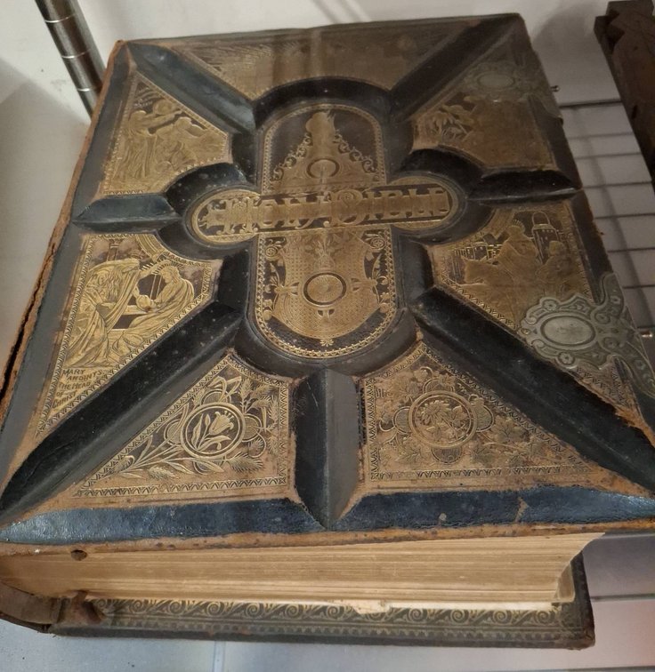 Large Decorative Holy Bible with Ornate Cover
