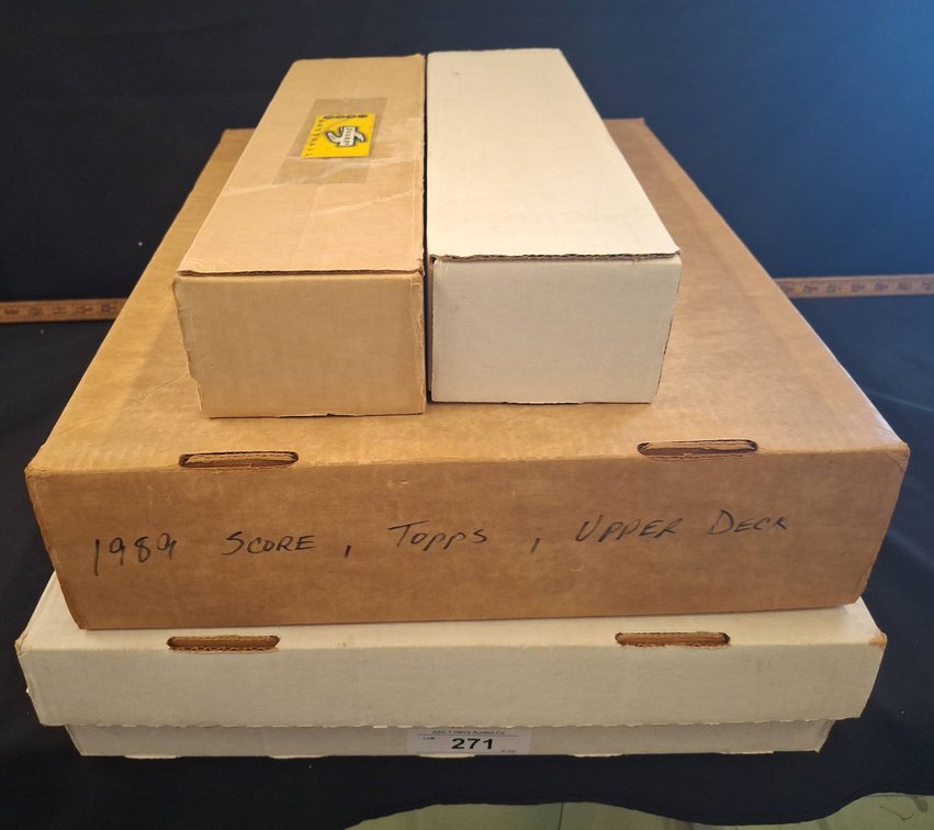 Four Boxes Baseball and Football Sport Cards